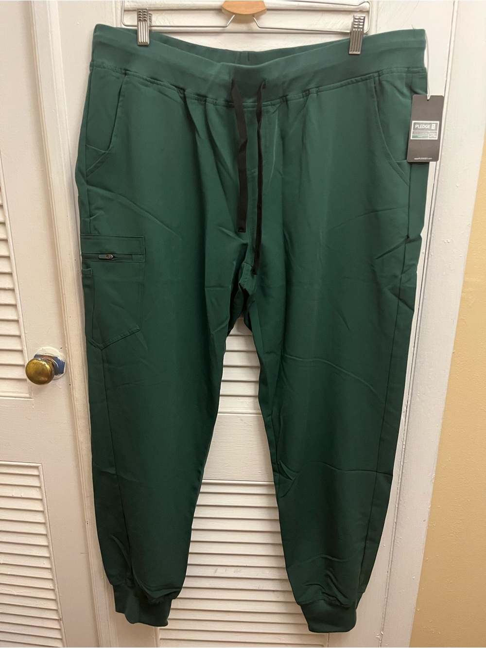 Pledge 5 Green Jogger Scrub Pants Size 3XL Drawstring Pockets Elastic Waist New